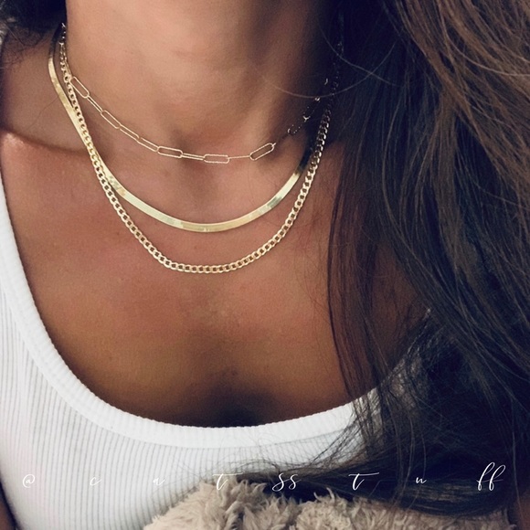 Miami Cuban Curb Chain Link Choker Necklace - Picture 7 of 10